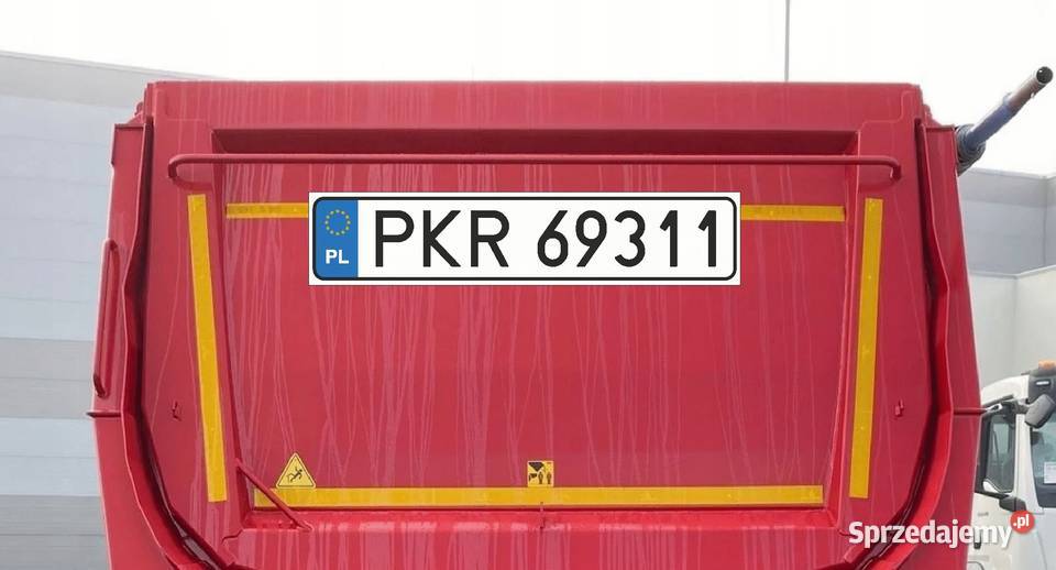 NAKLEJKA NUMERY REJESTRACYJNE TIR WANNA NACZEPA wielkopolskie Kobierno