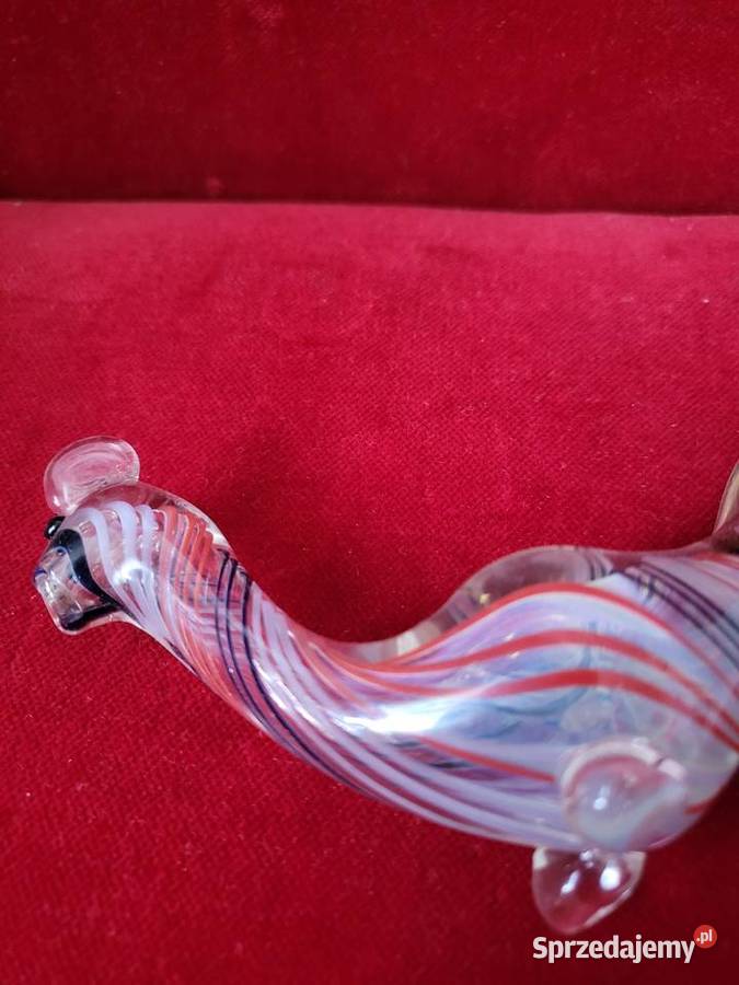 Figurka szkło PAW szklo artystycznewloskie łódzkie