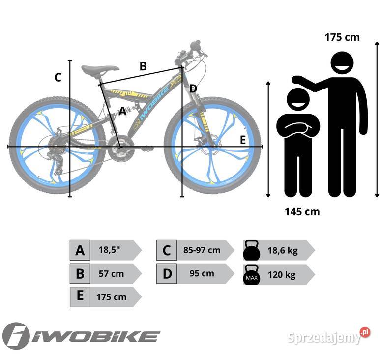 Rower Męski Damski Górski 26 IWOBIKE Shimano MTB Gorlice