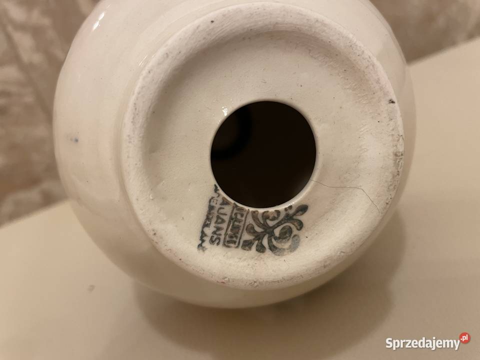 Włocławek stary świecznik porcelanowy ręcznie łódzkie Łódź