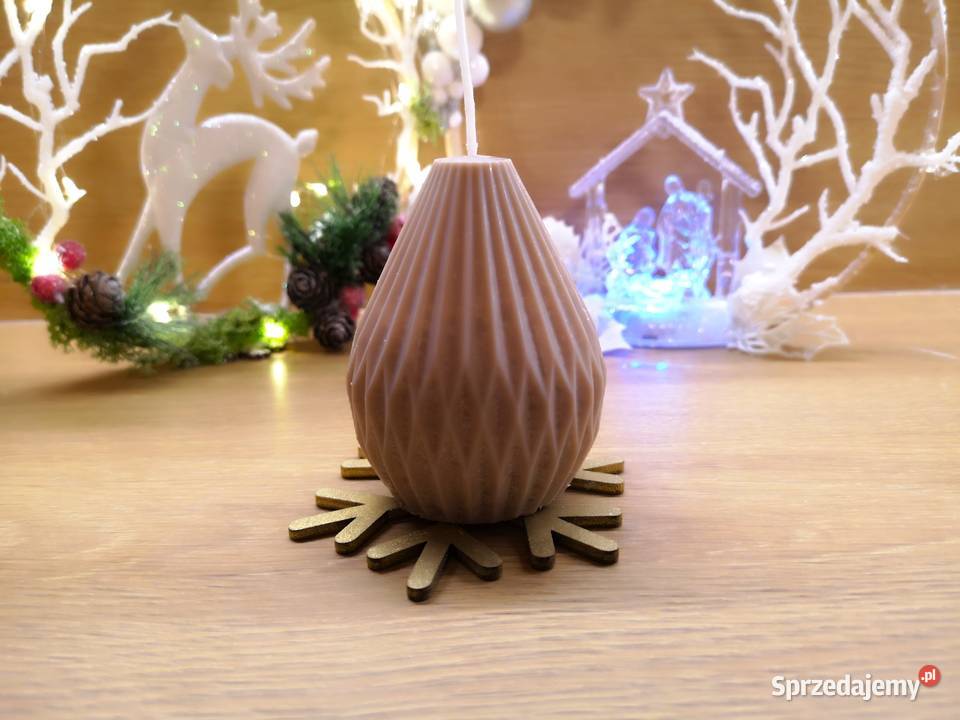 Świeca sojowa zapachowa kształt gruszki kawa Kielce