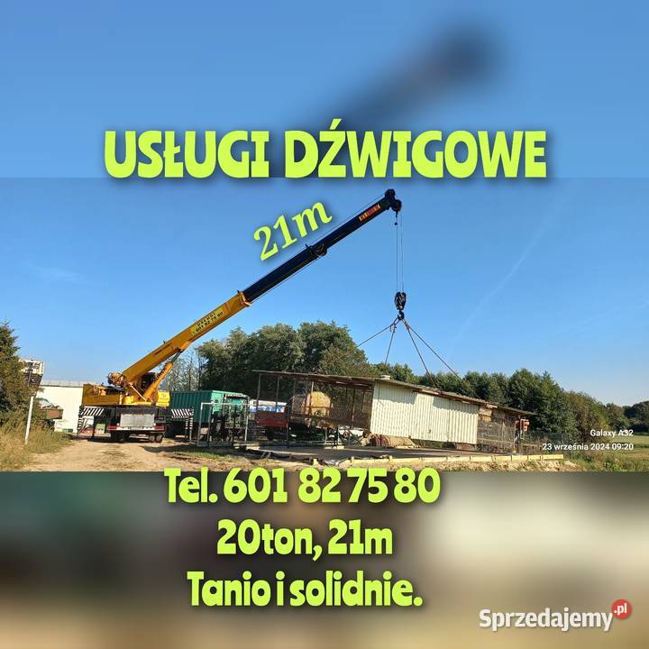 Usługi dźwigowe do 20ton Lublinlubelskie Lublin