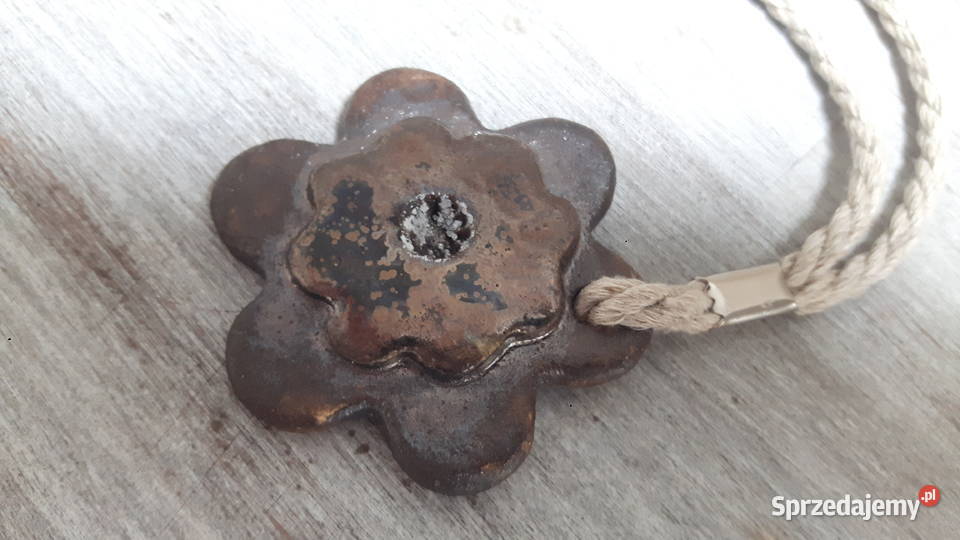 Naszyjnik ceramiczny ręcznie wykonany Otwock