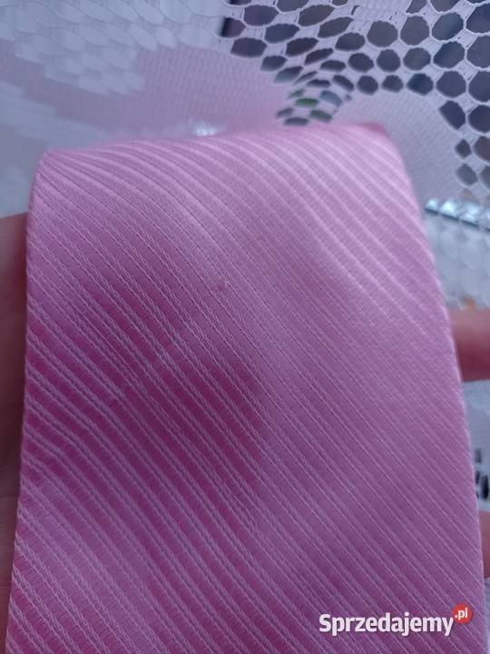 Giorgio ArmaniJedwabny różowy krawat Odzież i bielizna męska Kraków