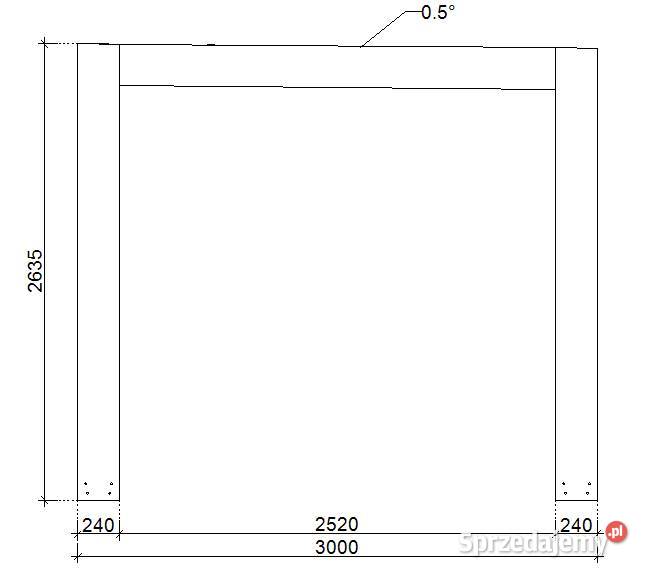 Pergola rzymska 300x300 wolnostojąca masywna dolnośląskie Rębiszów