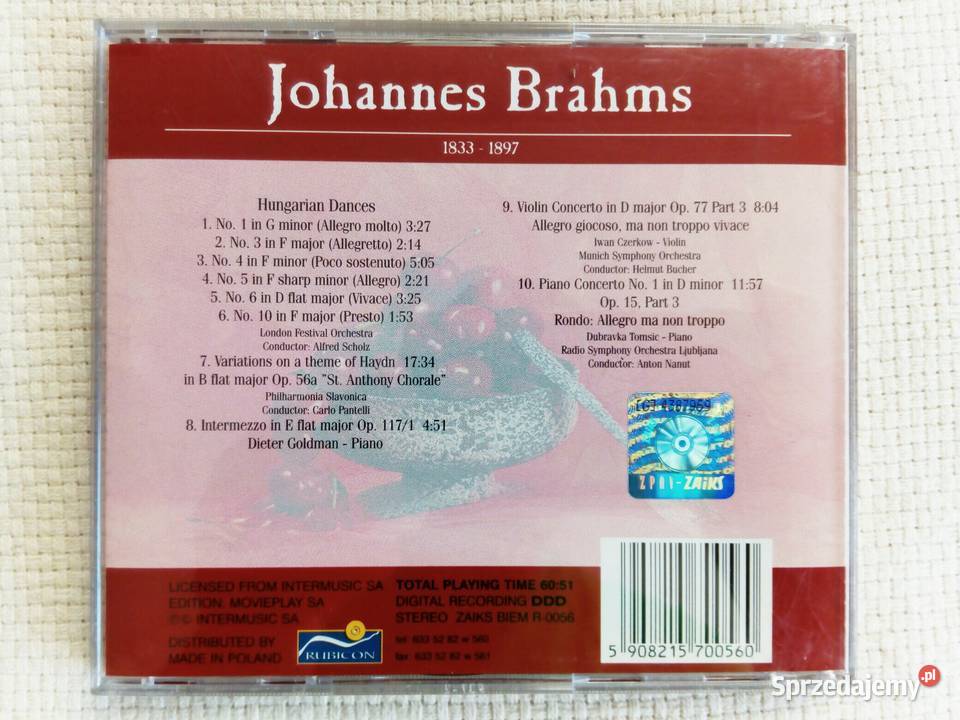 Musorgsky Brahms Bizet kolekcia płyt CD mazowieckie Ząbki