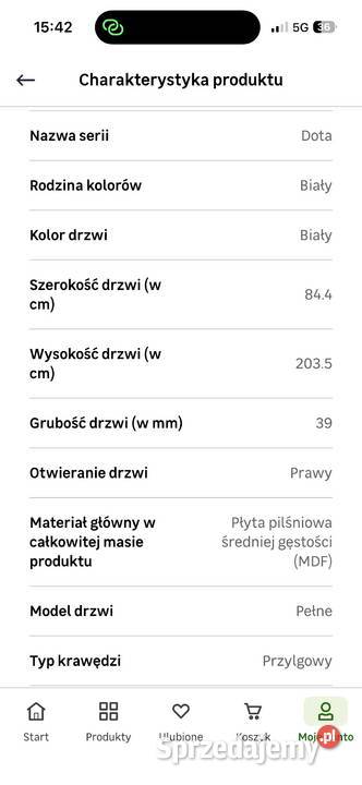 Drzwi z ościeżnicą klamka zamkiem Classen Mielec