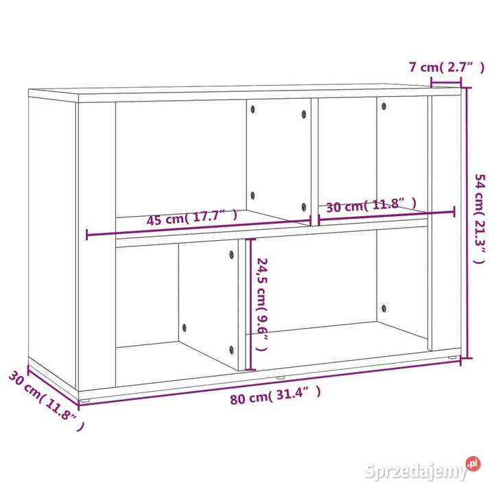 Szafka szary dąb sonoma 80x30x54 materiał Warszawa