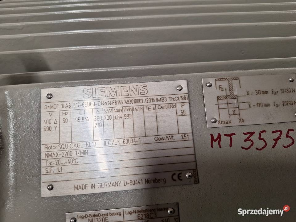 Silnik elektryczny 30kw 1480obr kołnierzowy NOWY kujawsko-pomorskie Toruń sprzedam