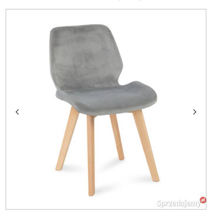 Krzesło szare drewniane nogi Darmowa dostawa