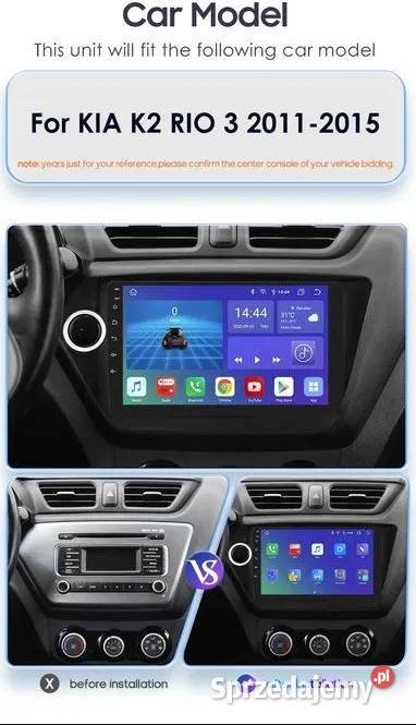 Radio Android 12 Kia RIO 3 20102015r gps wifi śląskie Ożarowice
