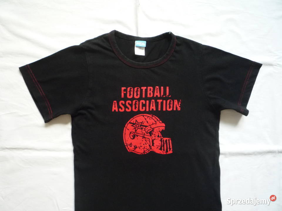 Kids 128134 Czarna koszulka Football Bluzki, koszulki i kaftaniki