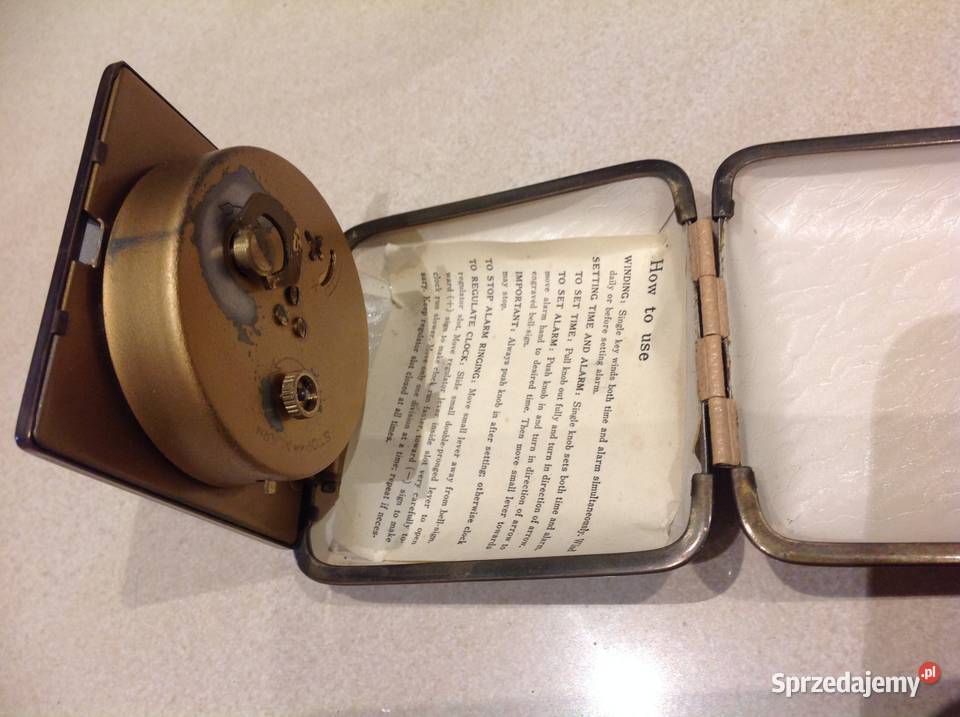 Stary Zegarek Budzik Podróżny 2 JEWELS Nowa Sól