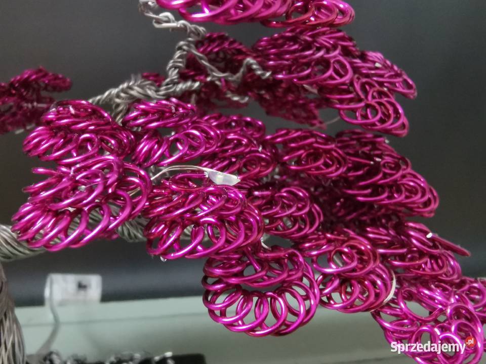 Drzewko z drutu 25 oświetlone odcienie fioletowego Dekoracje i ozdoby Bolesławiec