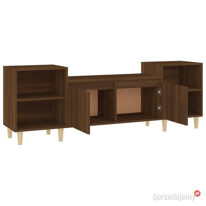 Szafka pod telewizor brązowy dąb 160x35x55