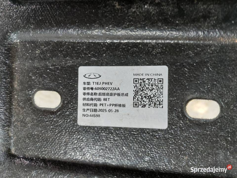 Cherry Jaecoo 7 PHEV 2025r Osłona podwozia