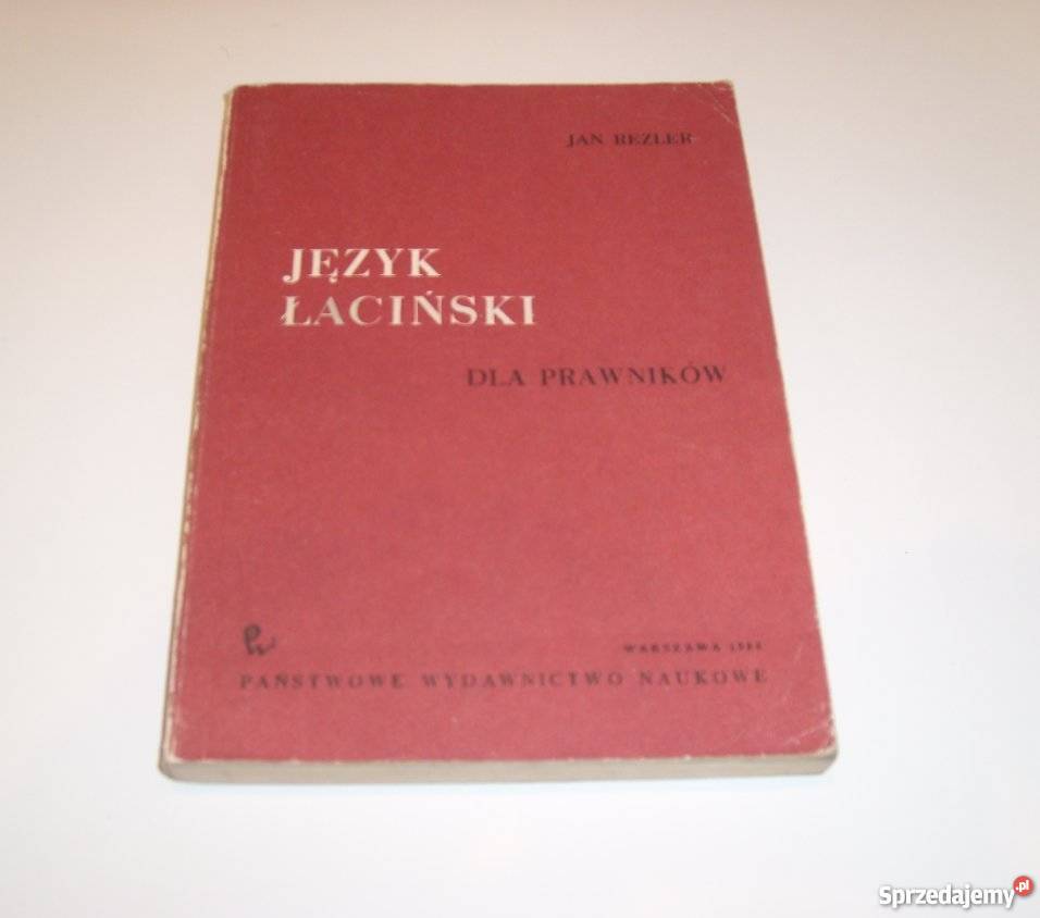 JĘZYK ŁACIŃSKI PRAWNIKÓW REZLER JAN Elbląg