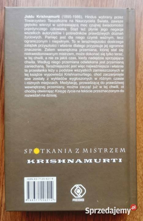 Jiddu Krishnamurti Spotkania z mistrzem Księga