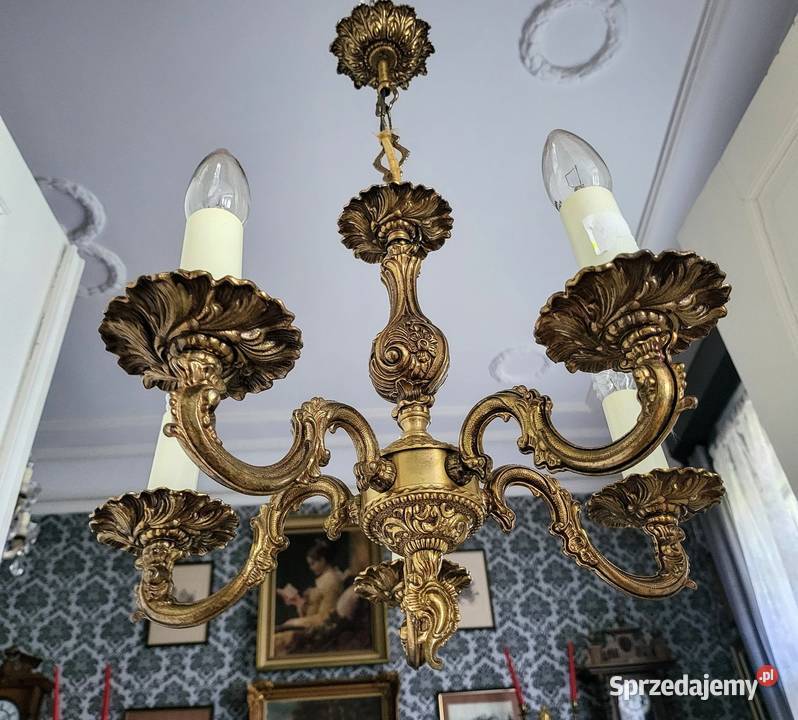 Mały Mosiężny Żyrandol Kalisz
