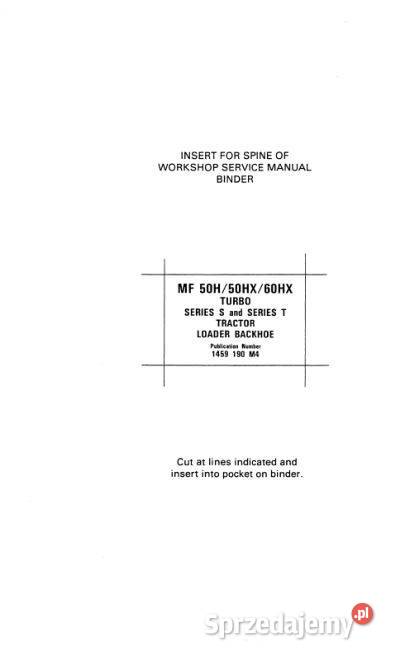 MF 50H 50HX 60H 60HX instrukcja naprawy kopład motoryzacja, transport