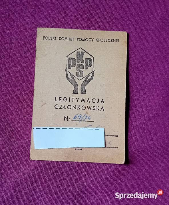 Legitymacja członkowska PKPS wystawiona w 1974 r wielkopolskie sprzedam