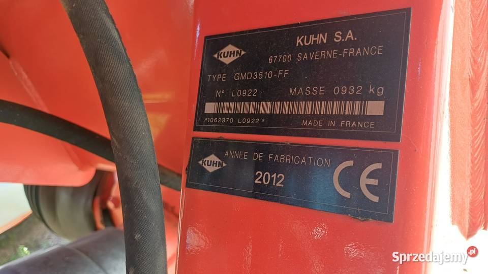 Kuhn GMD 3510 2012 centralne zawieszenie Siedlce
