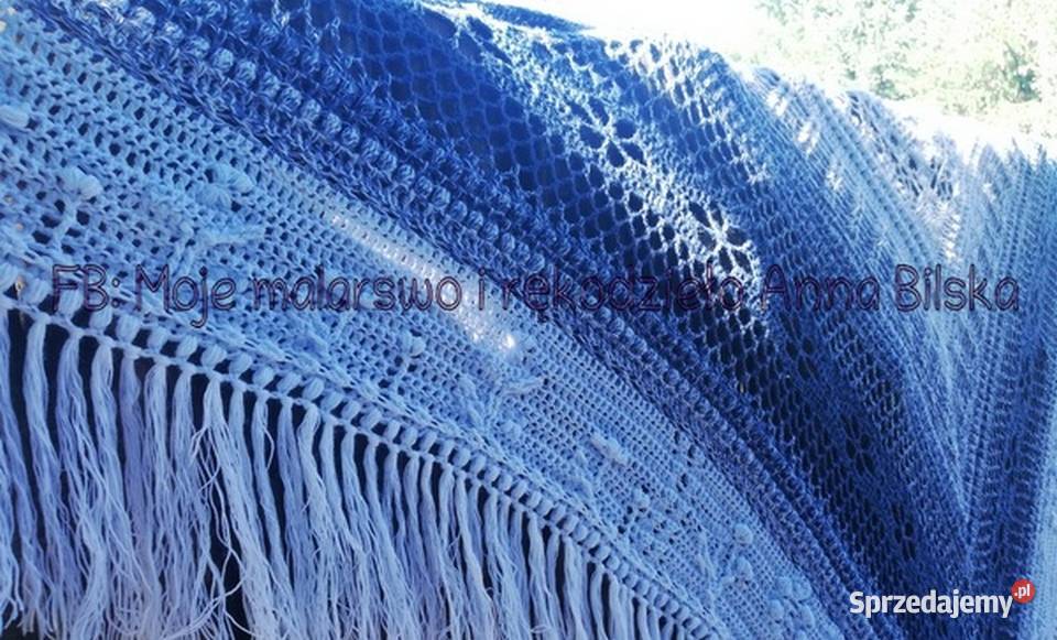 Chusta Ombre rękodzieło na szydełku NOWA Dla kobiet Skarżysko-Kamienna