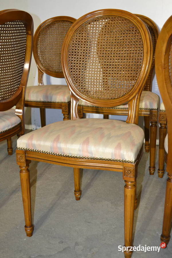 krzesła medaliony rafia 6 Będzin sprzedam