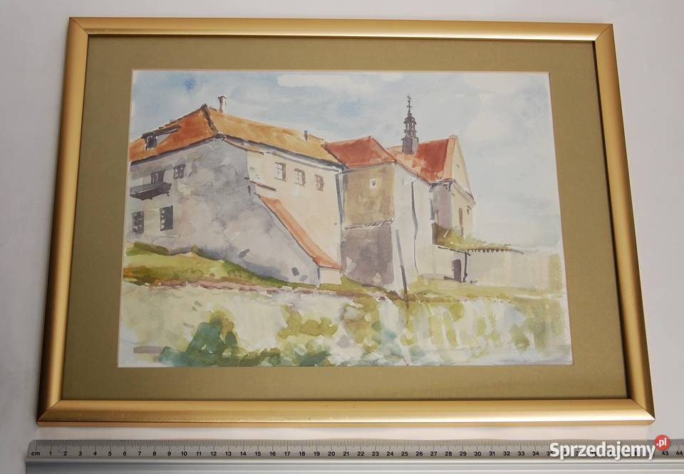 Stare Miasto Lublin akwarela obraz Mirosława wielokolorowy