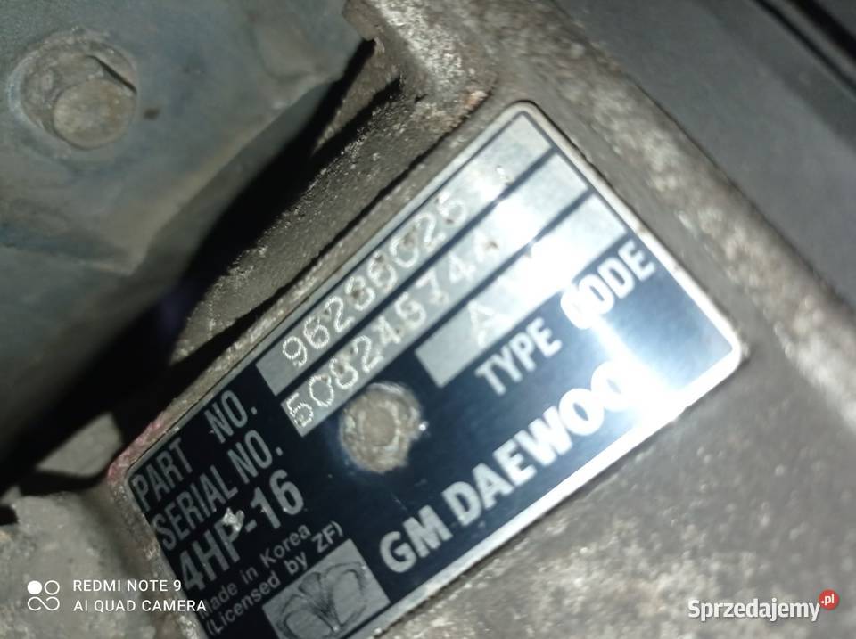 Skrzynia biegow automat 4hp16 chevrolet rezzo osobowe Skrzynie biegów automatyczne Kołbiel sprzedam