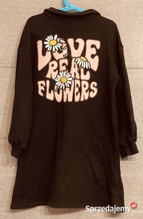 Czarna sukienka w stylu bluzy ZARA rozmiar 134 Rozmiar 134 Żyrardów