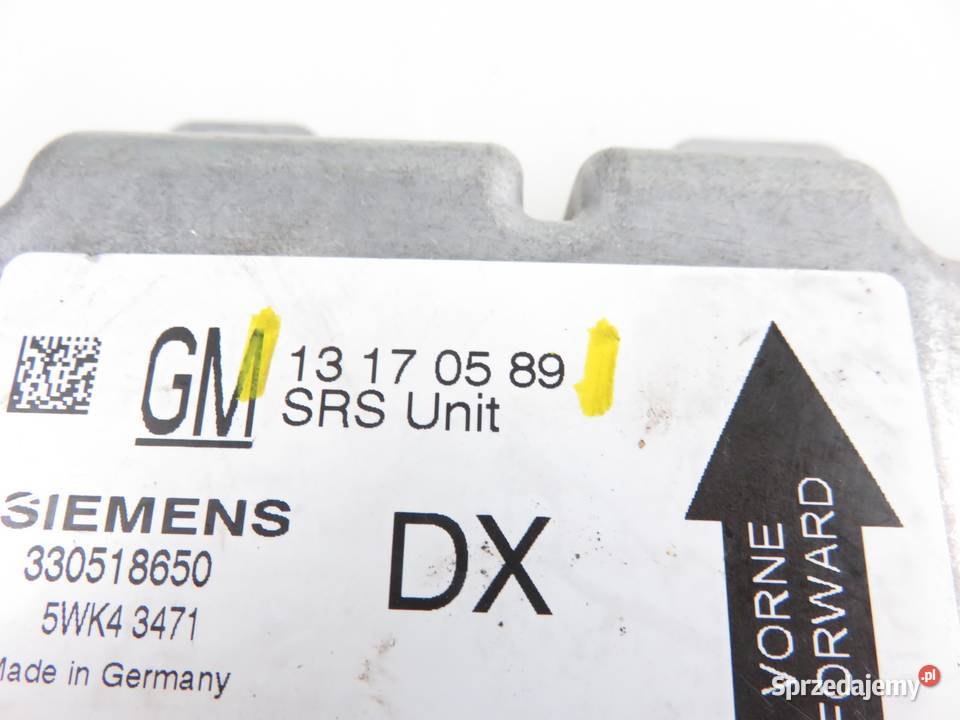 MODUŁ AIRBAG OPEL VECTRA C GTS Z02 13170589 Części samochodowe