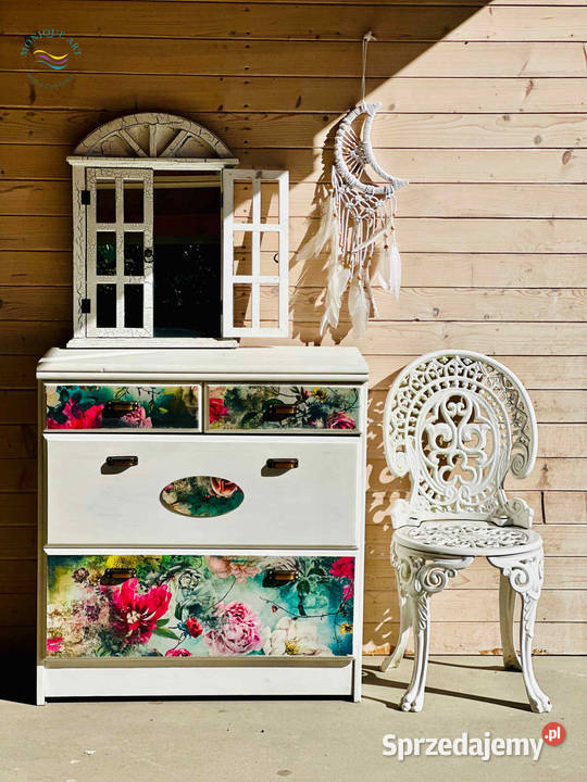 Szafka na buty z kwiatami żywe kolory ozdoba 85cm Jelcz-Laskowice