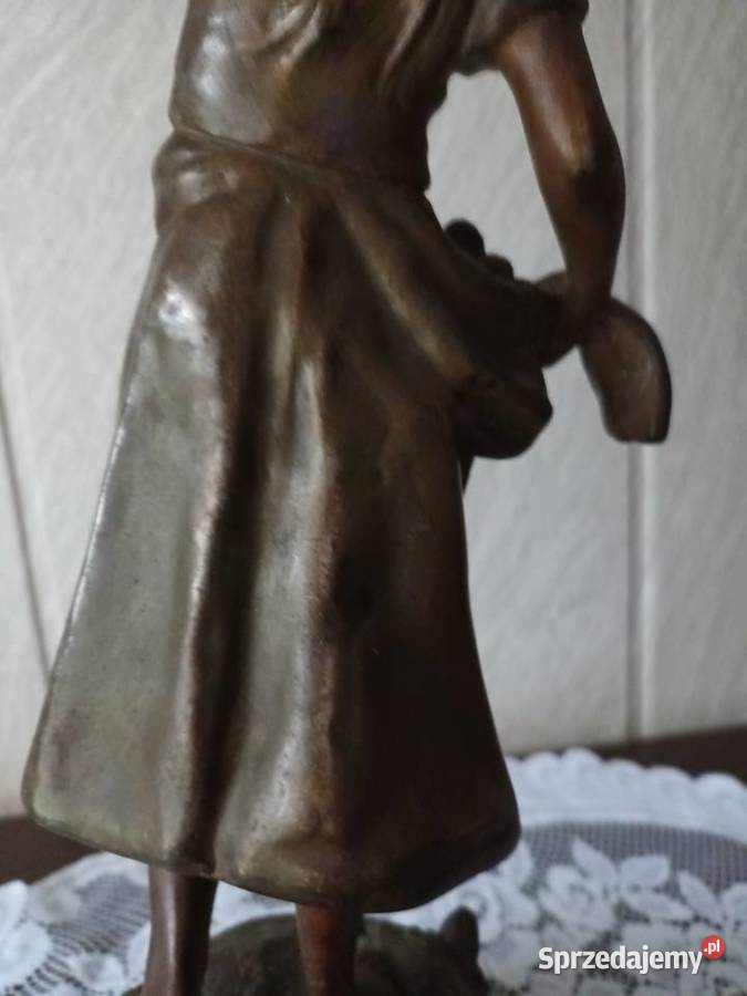 Kobieta ROUSSEAU figurka Cynkal brązowiony