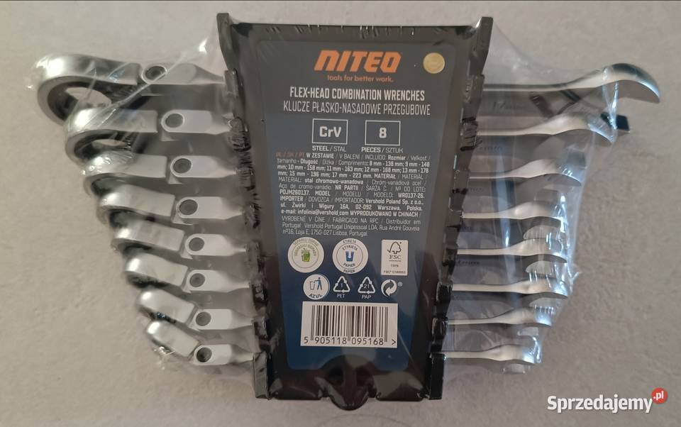 NITEO klucze płaskonasadowe przegubowe Ełk