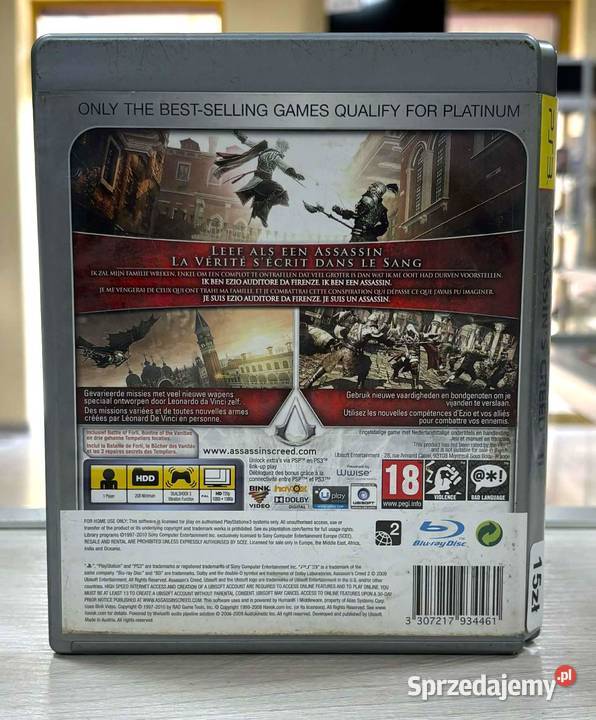 Gra 3 Assassins Creed 2 Sony Playstation 3 Elbląg