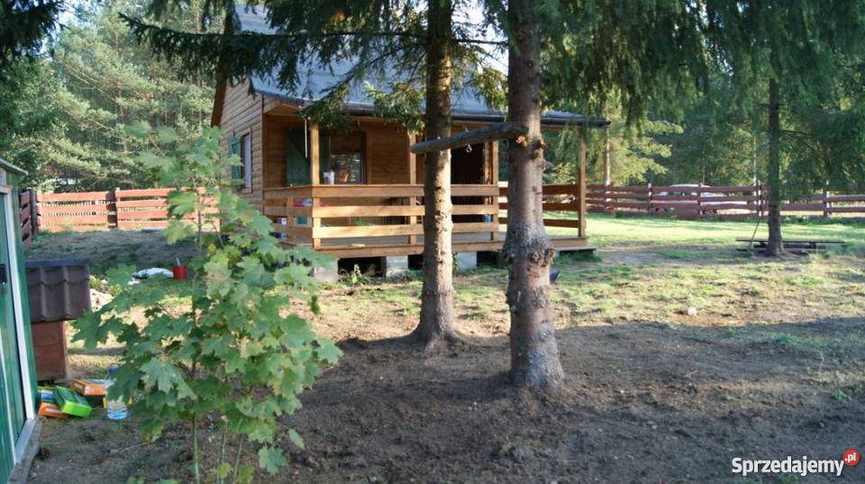 działka budowlana z domkiem jeziorem kSzczytna szambo Piece