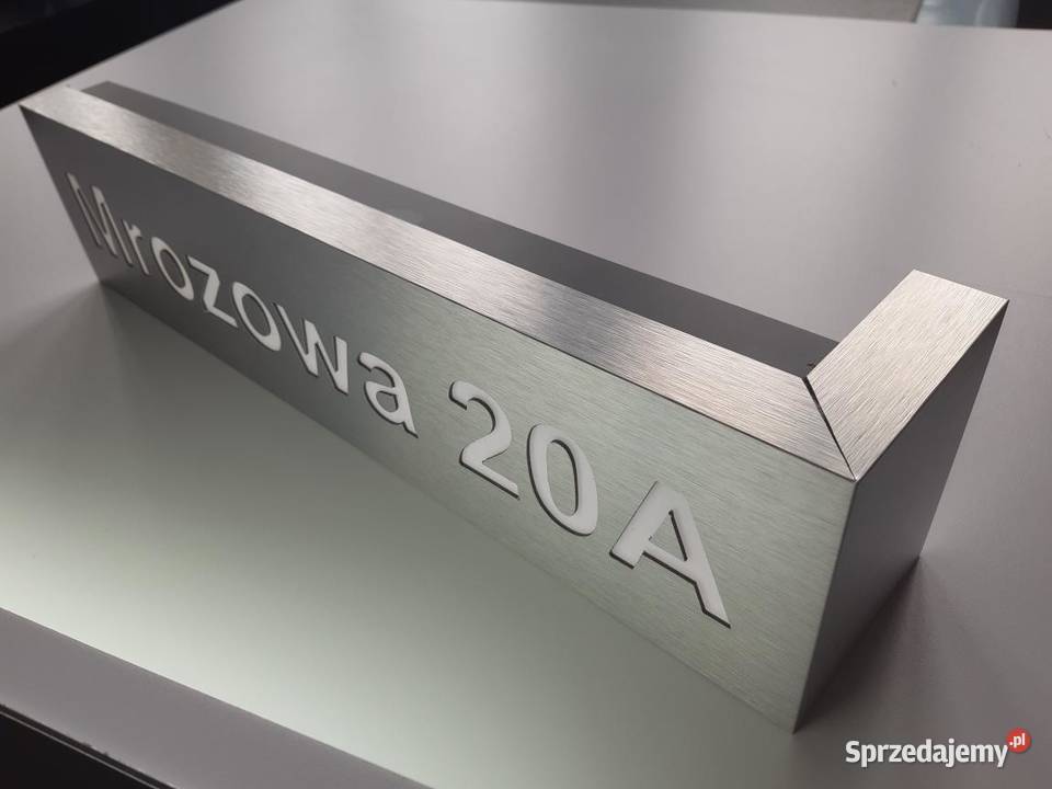 Numer domu LED narożny czujnik zmierzchu małopolskie Kraków