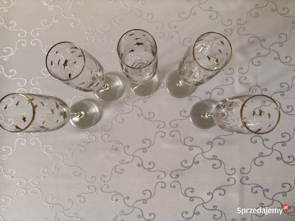 Kieliszki do Szampana 200 ml Złote Gwiazdki Czerwionka-Leszczyny