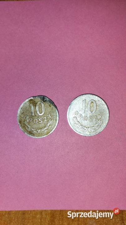 Dwie monety 10 groszy z 1962 i 68 r Czarzyzna
