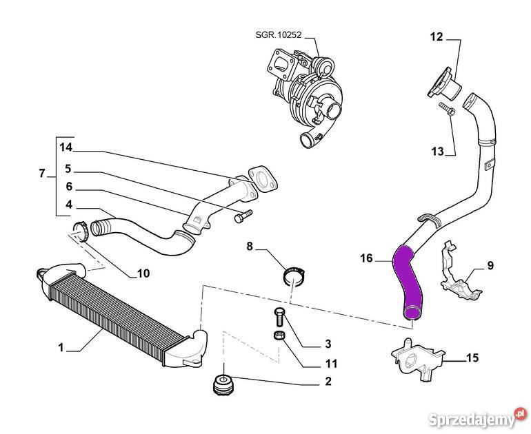 RURA TURBO FIAT DOBLO 13 JTD 51780738 51757917 Bielsko-Biała