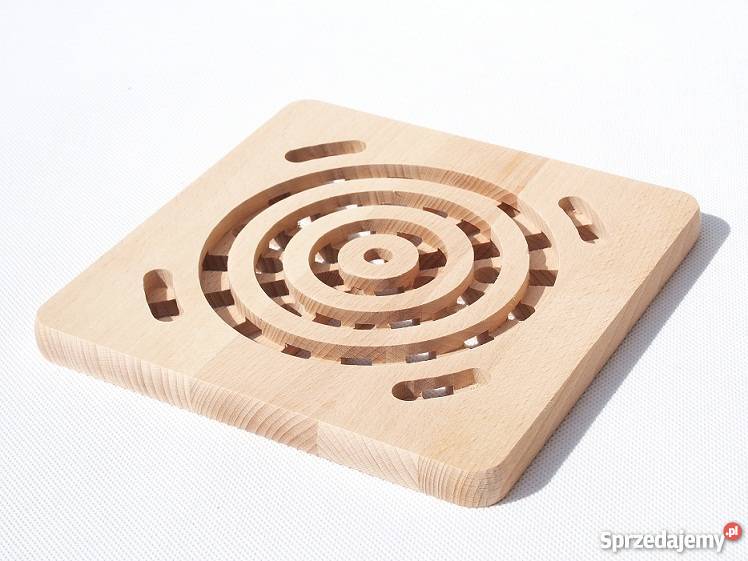 drewniana PODSTAWKA podkładka na garnek KWADRAT małopolskie Śleszowice