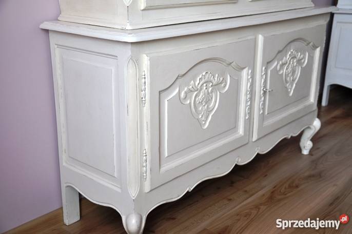 Witryna ludwikowska shabby chic malowana kolor e Poznań