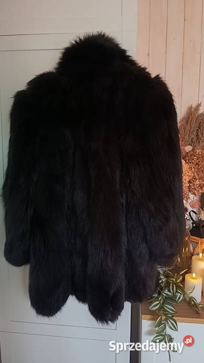 Futro czarne vintage czarny lis rL sprzedam