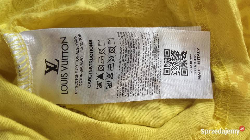Louis Vuitton Żółty TShirt Monogram 100 Bawełna Odzież codzienna podkarpackie Tarnobrzeg
