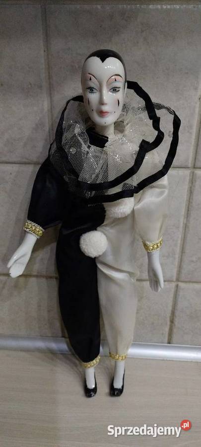 Arlekin włoski z porcelany Lublin