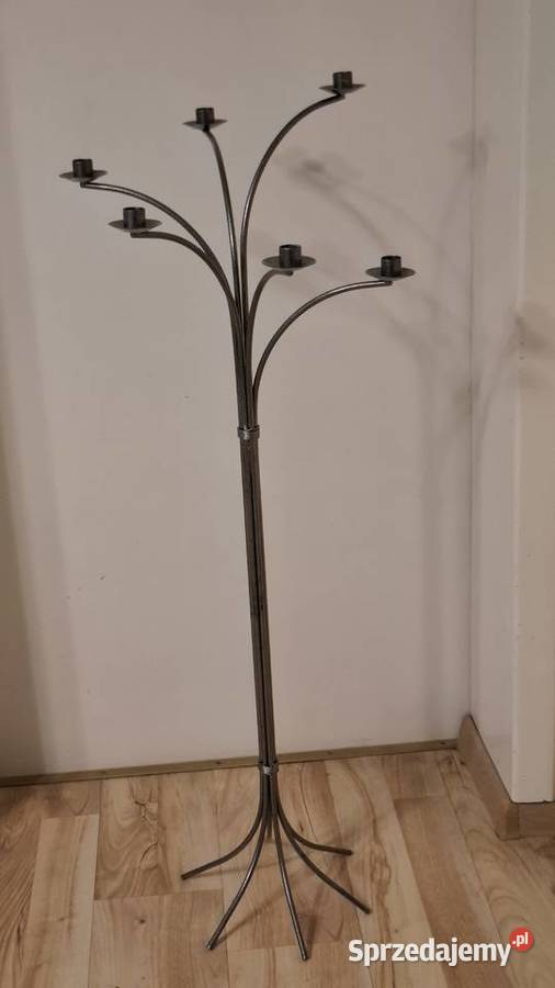 Świecznik wysoki podłogowy sześcioramienny Gierałtowice