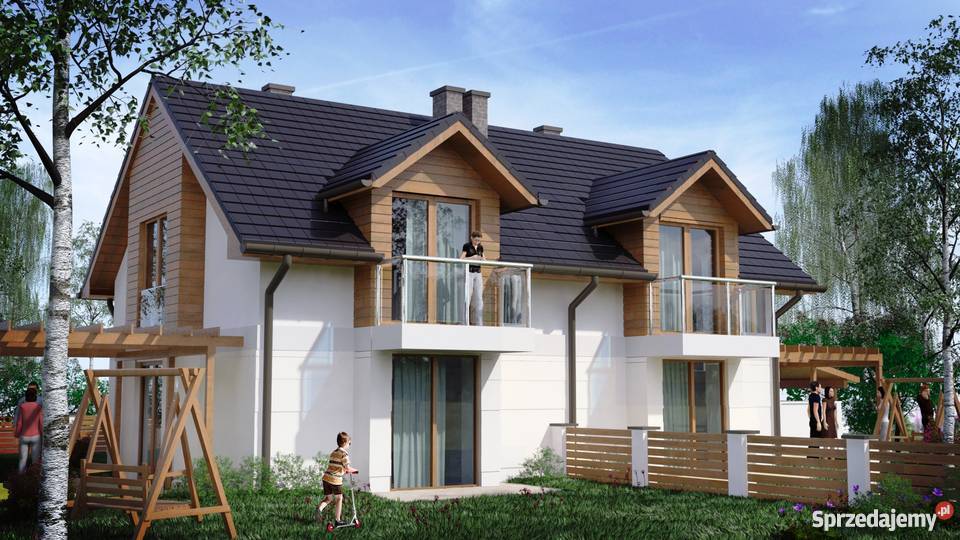 Dom w Zabudowie Bliźniaczej Brzezie Gm Zabierzów do wykończenia