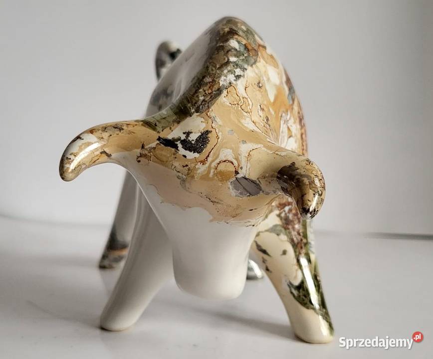 BYK Znak zodiaku Figurka Byczek ceramiczny Rękodzieło Sierakowice