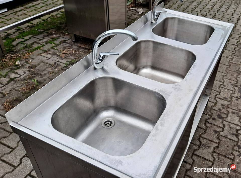 Zlew 3 Komorowy z Szafką Drzwi Suwane 1506085 Biznes i Przemysł Nowe Skalmierzyce